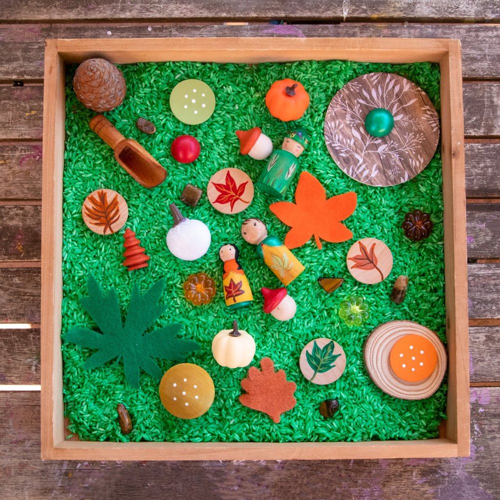 Fall Sensory Bin | Montessori
